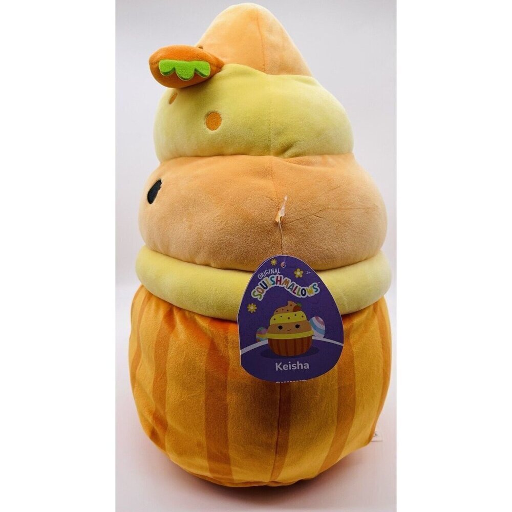 NWT Squishmallows 16" Keisha the Carrot Cupcake Squishdate 5.30.2023 - Picture 2 of 8